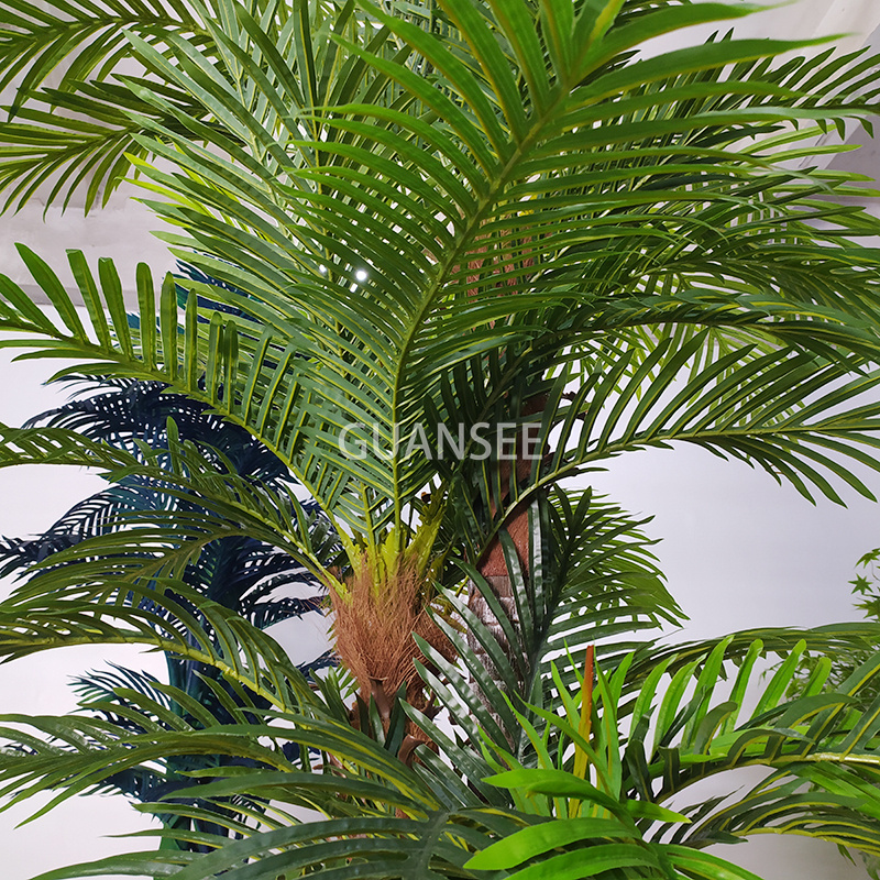 Factory direct sale indoor decoration lifelike artificial palm tree leaves artificial plant bonsai