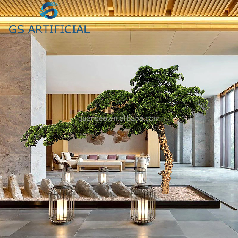  Bonsai af kunstigt fyrretræ til indendørs og udendørs dekoration 