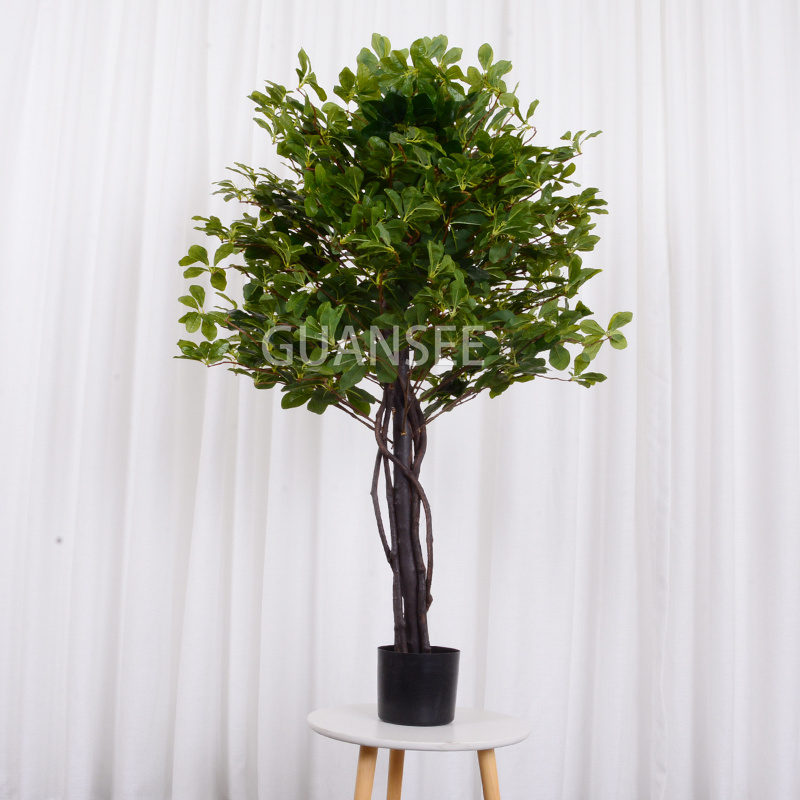  Domácí dekorace Přírodní Malé umělé bonsaje v květináčích, zelené rostliny 