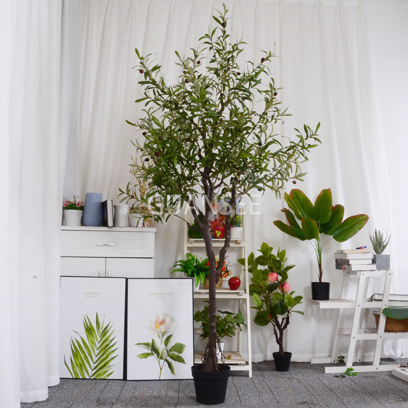  होम ऑफिस की आंतरिक सज्जा के लिए उच्च गुणवत्ता वाला नकली जैतून का पेड़ कृत्रिम जैतून का पौधा 