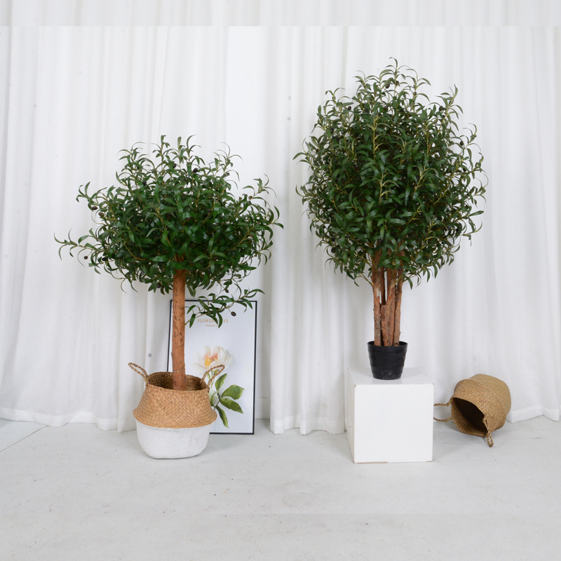  Pohon zaitun tanduran pot buatan kanggo didol dekorasi njero ruangan ruangan 
