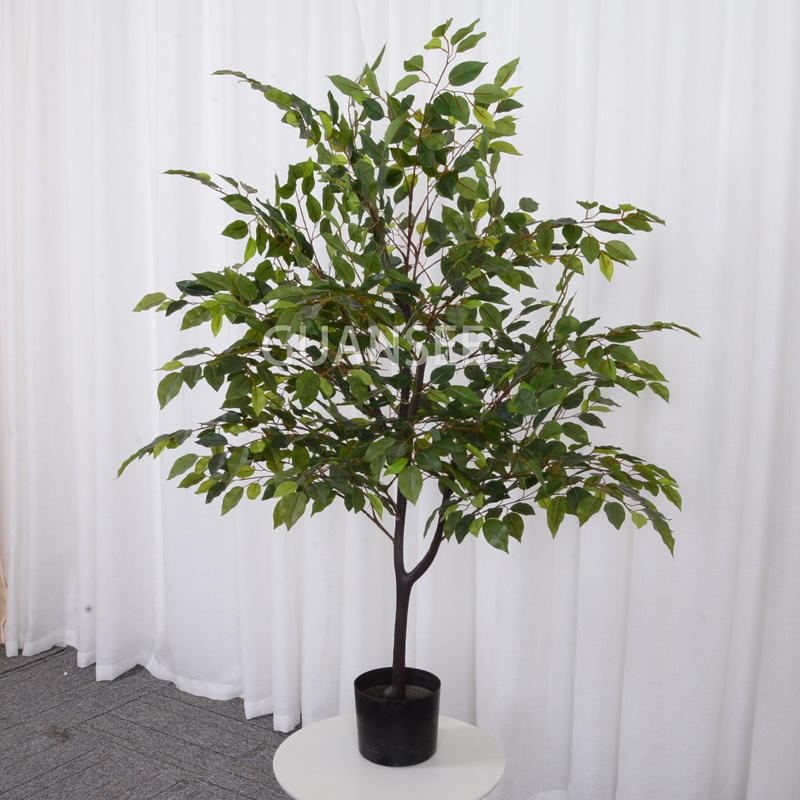  hochwertiger, dekorativer, künstlicher Ficusbaum im Topf 