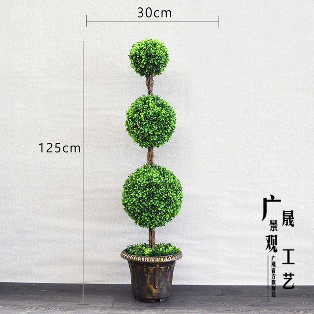 Hausgarten-Dekoration, künstliche Kugelbäume, Kunststoff-Topfpflanzen, künstlicher Topiary-Kugelbaum