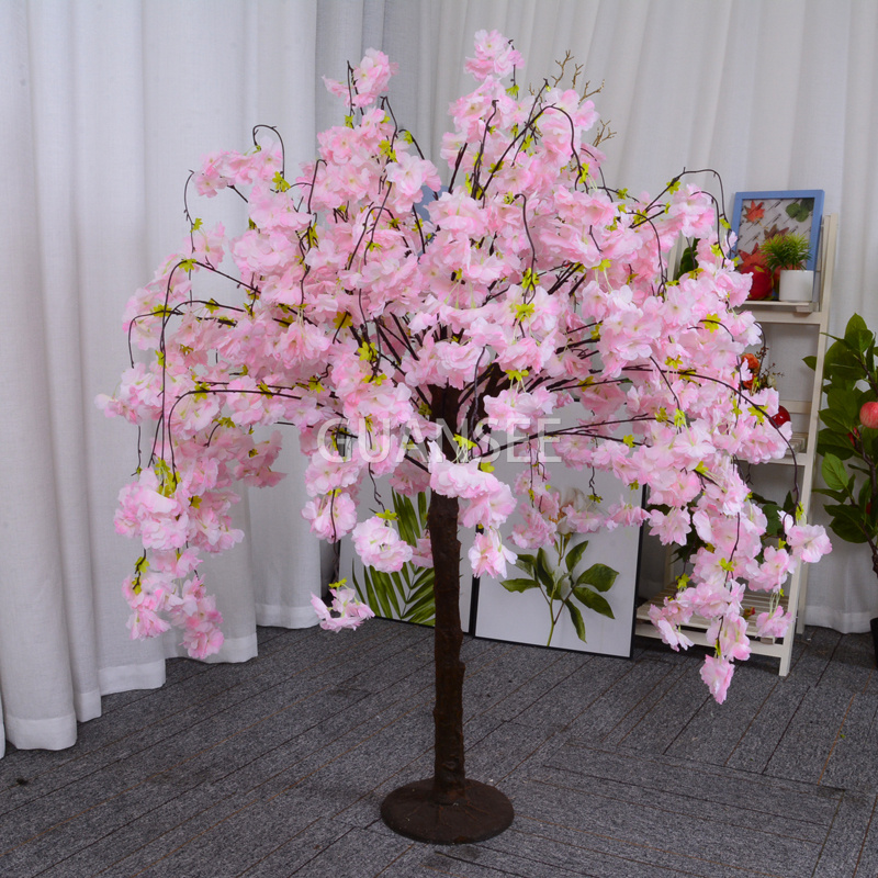  4ft Artificial indoor cherry blossom tree wedding centerpiece mokhabiso oa ketsahalo ea mokhabiso 