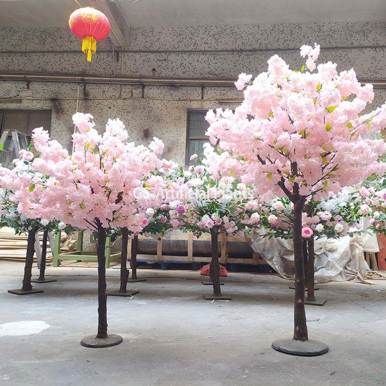 4ft Pink artificial cherry blossom tree table decor wedding centerpiece 