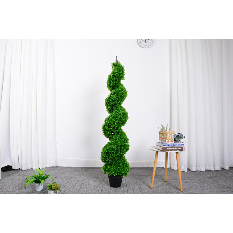  Rudzi Rwekudyara Rudzi uye Yakanakisisa Topiary Miti Kunze Spiral Grass Artificial Tree 