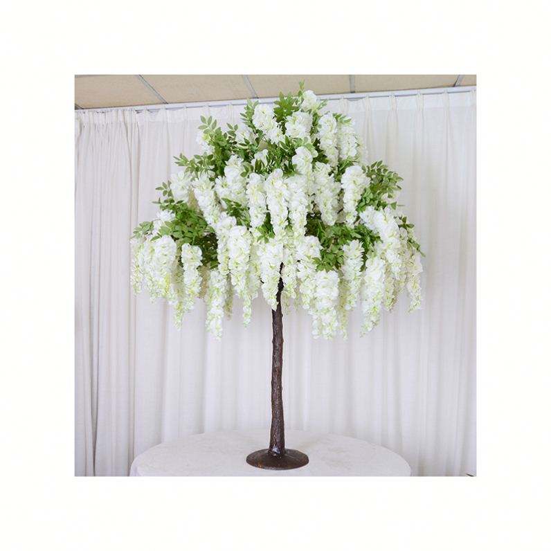 Arborele de glicine artificiale stufoase de 5 ft pentru piesa centrală de decor de nuntă