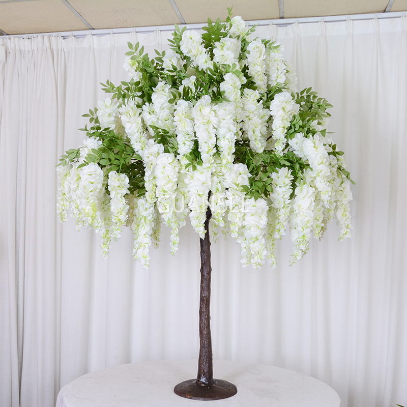  Arborele de glicine artificiale stufoase de 5 metri pentru centru de decor de nuntă 