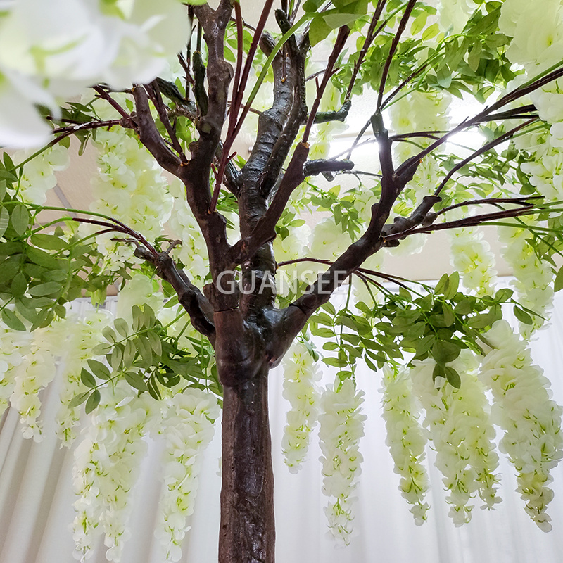  Pemë wisteria artificiale për dekorin e dasmës pjesa qendrore 