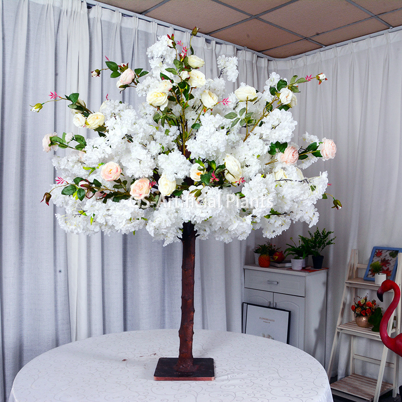  4ft Japanese sakura tree Artipisyal nga Cherry Blossom Puno nga sinagol nga peony flower tree Centerpieces 