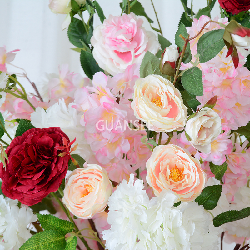  4ft Artificial wedding rose flower tree {701749437Artificialroseflowerpeony} 7039437 wedding rose ຕົ້ນໄມ້ດອກໄມ້ peony flower tree 