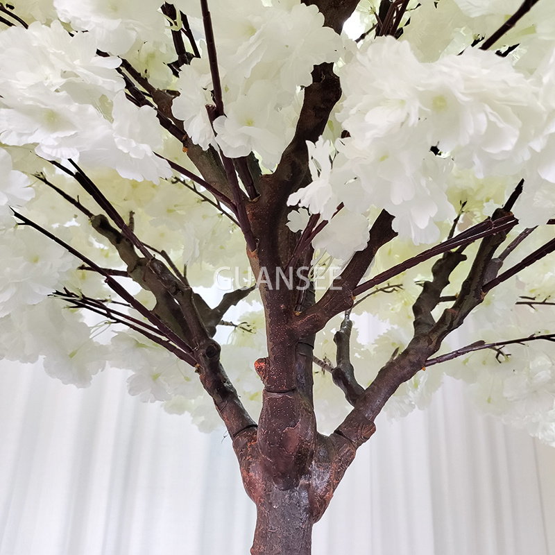  5ft bijelo plastično drvce Središnji dijelovi vjenčanja u zatvorenom cvijetu trešnje drvo 