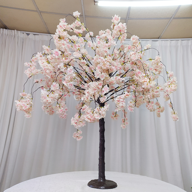  5 láb fehér Műanyag fa Esküvői díszek beltéri cseresznyevirág fa 