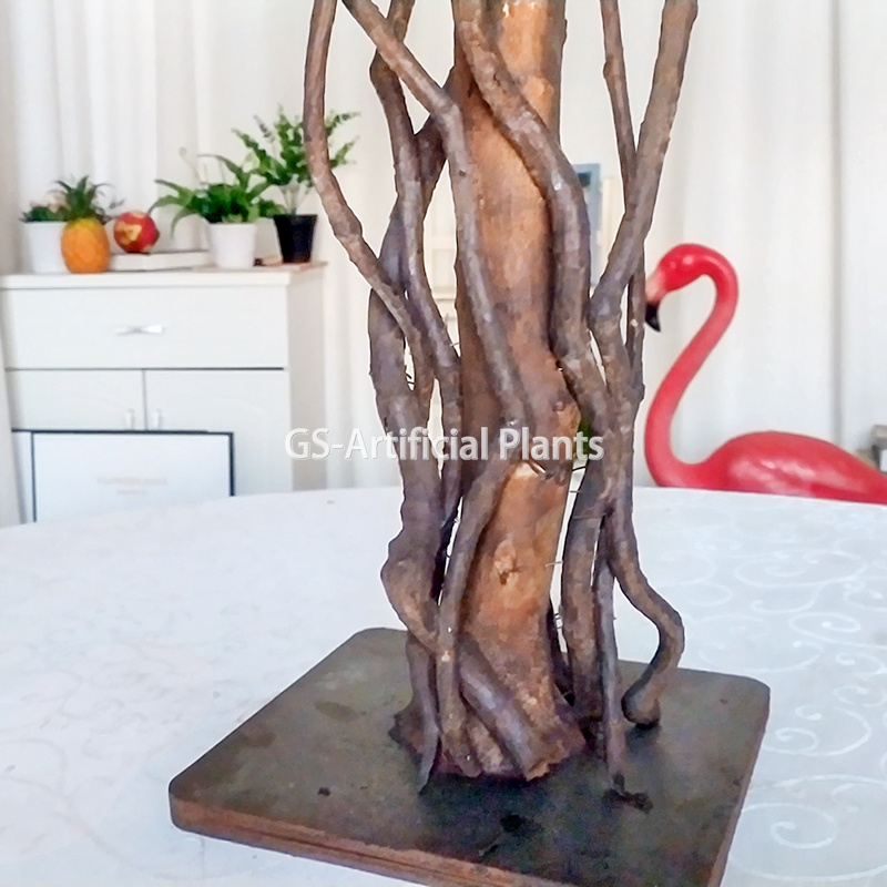  Ficus artificial de 4 pés misturado com flor de peônia para peça central de decoração de mesa 
