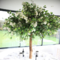 Artificial small Ficus Tree Green Leaves mixed with Cherry Blossom flower table centerpiece tree