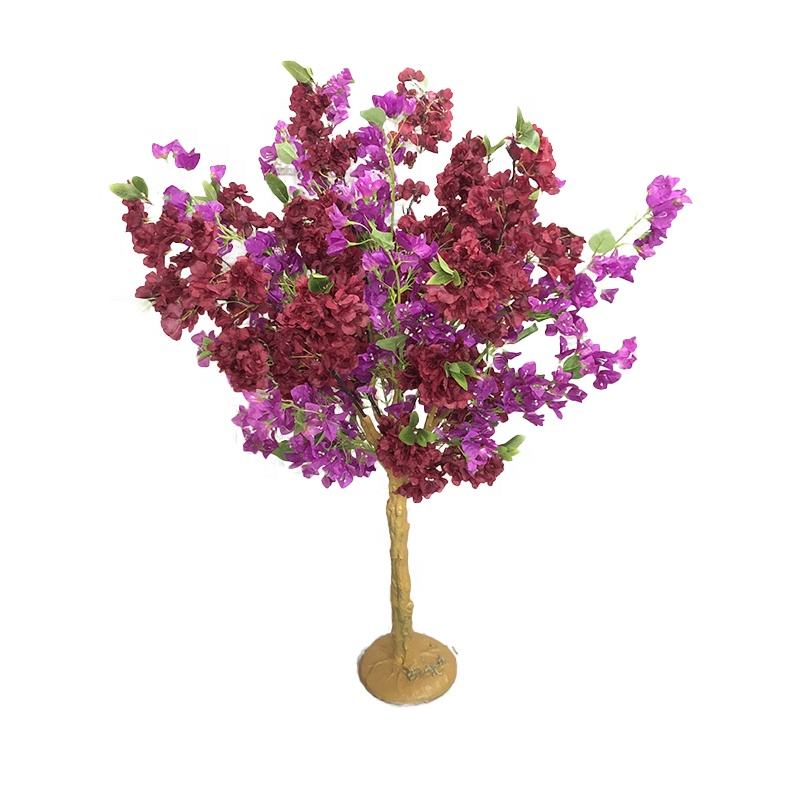 4ft Artificial centerpiece decoration faux bougainvillea blossom tree