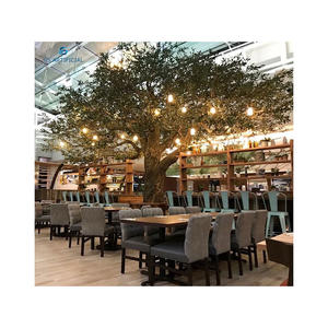 Artificial Oak Tree Mapazi uye Mashizha eRestaurant