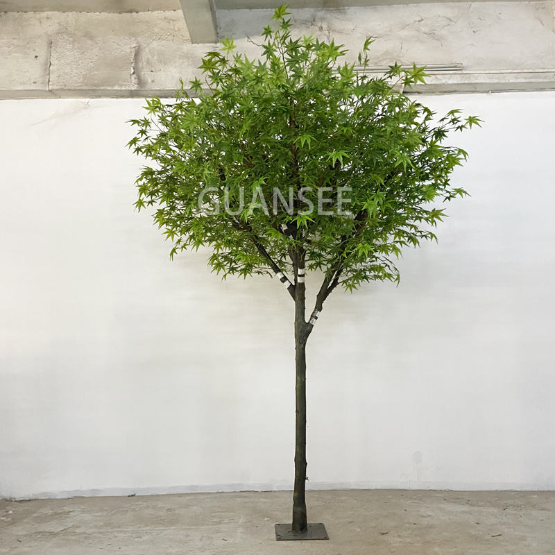 Χονδρικό νέο σχέδιο Τεχνητά πράσινα φύλλα σφενδάμου σε εσωτερικούς χώρους