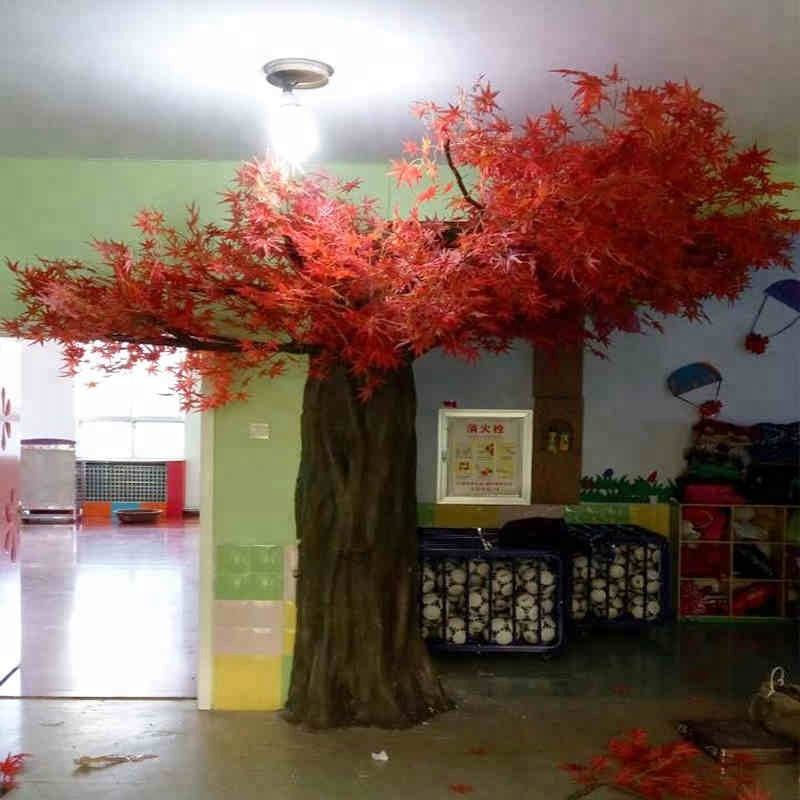 Artificial Red Maple Tree For Decoration