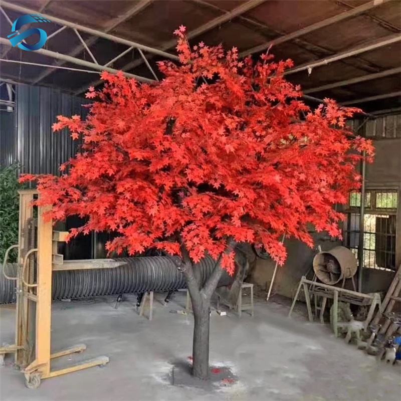Artificial autumn maple tree decoration