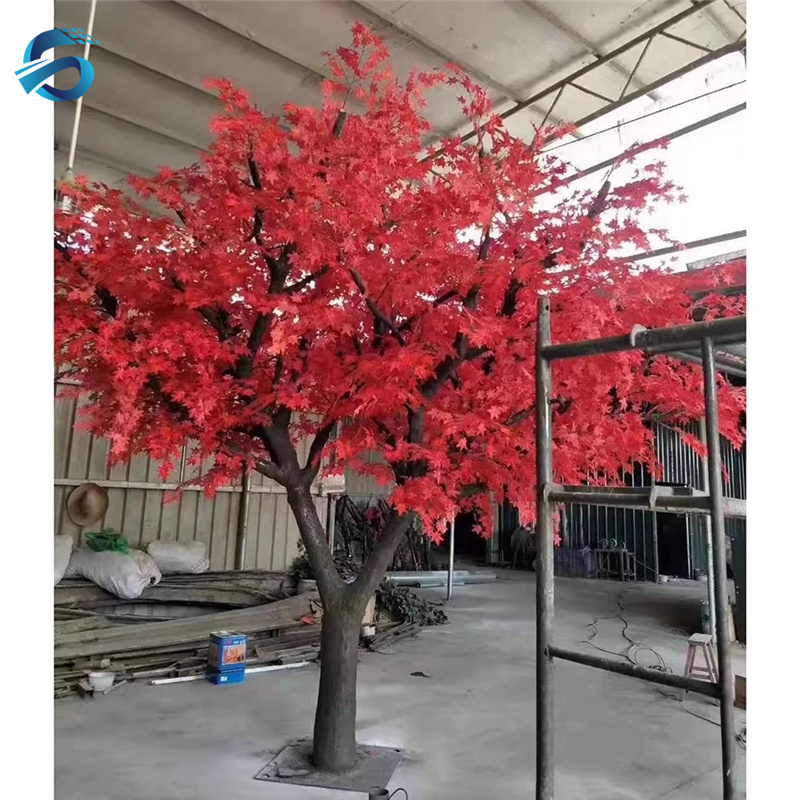  Yakakura Kupisa Kutengeswa Kwepamusoro Hunhu Artificial Autumn Maple Tree Decoration 