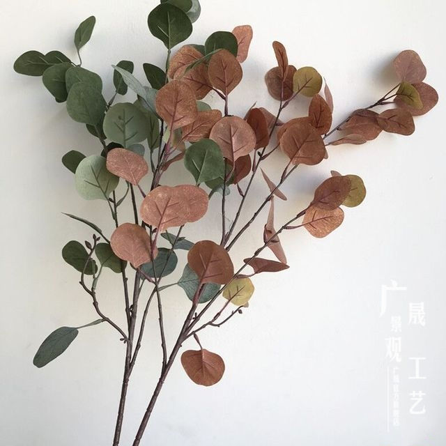 90 cm di alta qualità di vendita di piante artificiali foglie di eucalipto rami di eucalipto staccabili