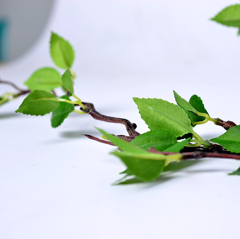  Nā Lala Willow Artificial Nā Lau ʻōmaʻomaʻo lōʻihi no ka hoʻonani ʻana i ka hale 