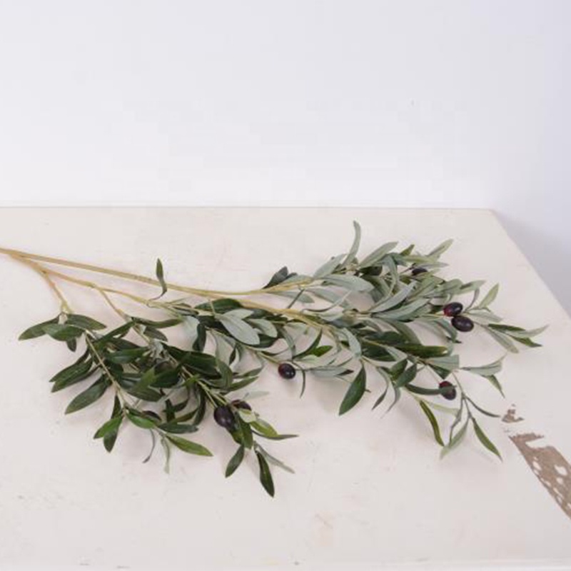  Kunstige oliventræblade gren 