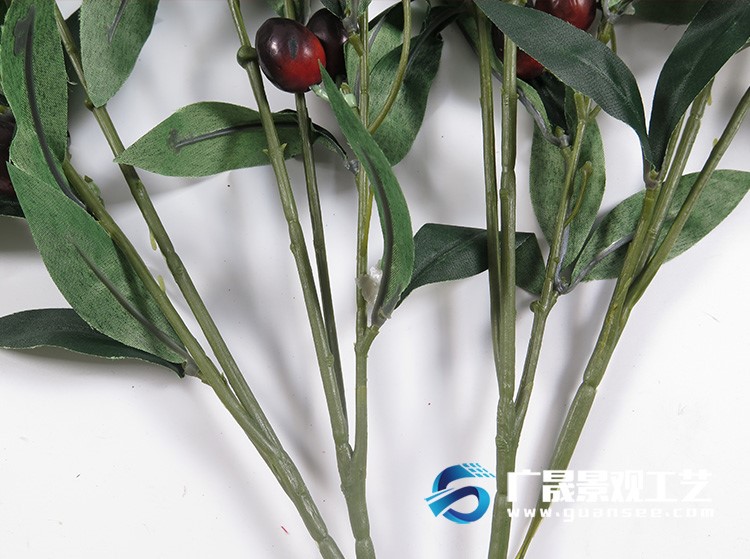 Aritificial olive leaf branch para sa dekorasyon sa bahay 