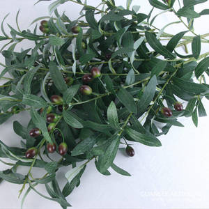 Olivbladsgrenar Plantera olivgrenar av hög kvalitet Konstgjorda olivträdstamlar för heminredning