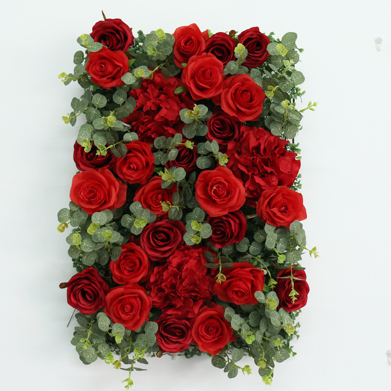  Decorație de perete cu flori artificiale de trandafir 