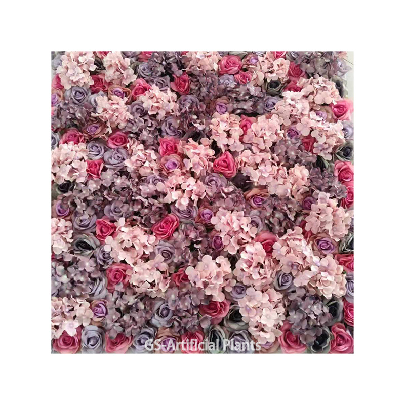  Ściana ze sztucznych kwiatów z jedwabiu 