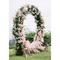 Artificial roses flower Wreath Flower Garland And Green Leaves For Front Door Indoor Or Outdoor Wall Wedding