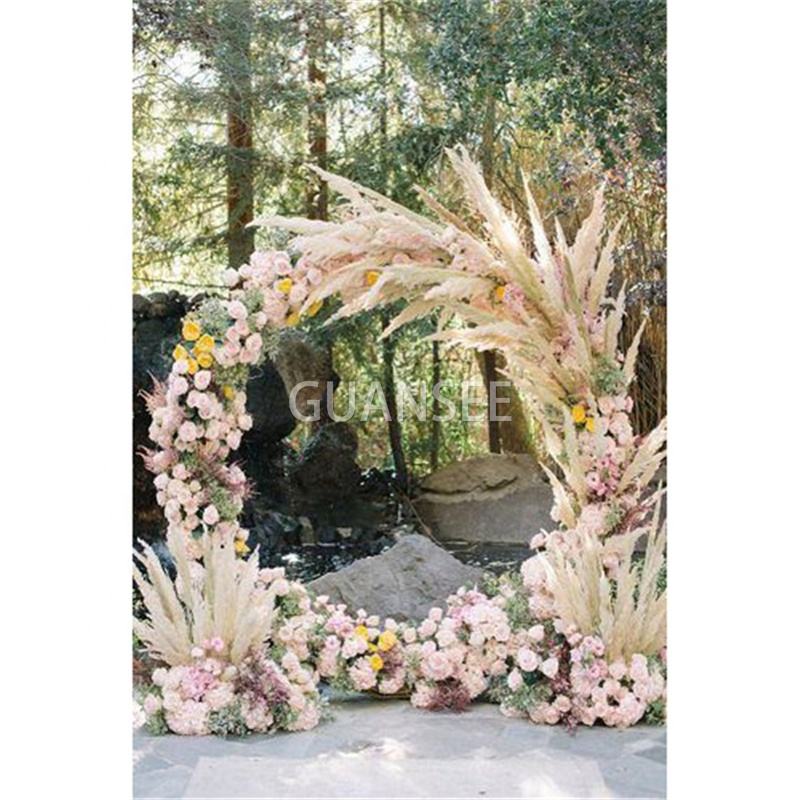 ດອກກຸຫລາບທຽມດອກໄມ້ Wreath ດອກໄມ້ Garland ແລະໃບສີຂຽວສໍາລັບຫນ້າປະຕູໃນລົ່ມຫຼືນອກກໍາແພງ Wedding