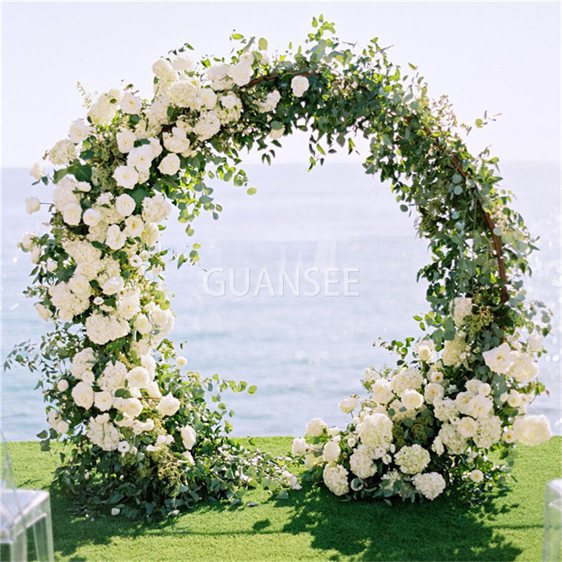 Artificial roses flower Wreath Flower Garland And Green Leaves For Front Door Indoor Or Outdoor Wall Wedding
