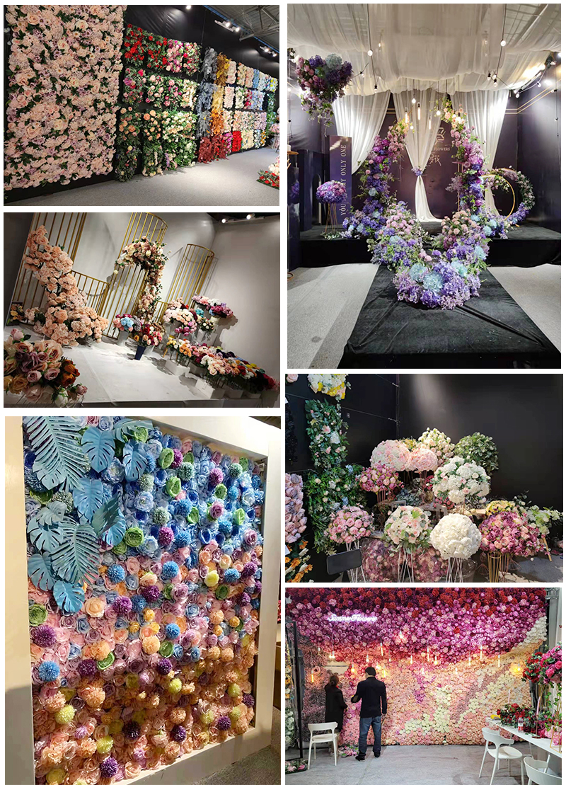  Silk Artificial Flower Backdrop Wall 