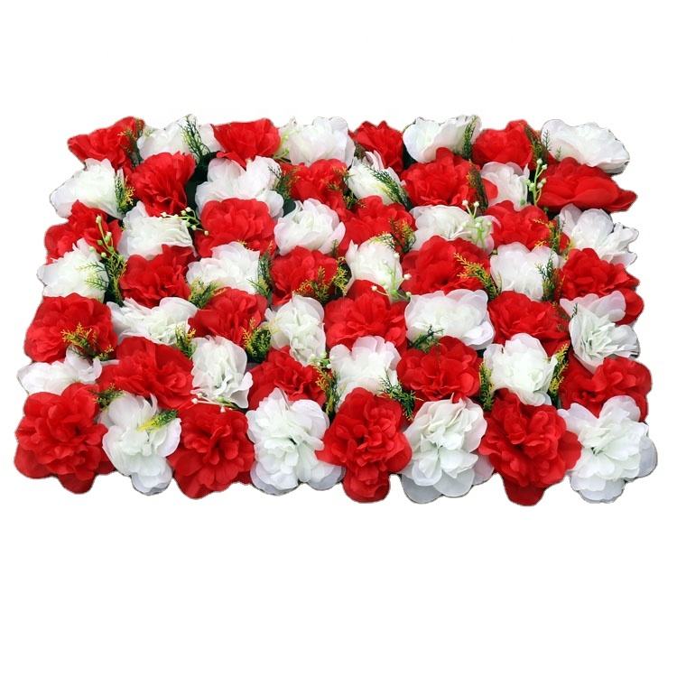 Artificial Roses Flower Green Leaves Wall