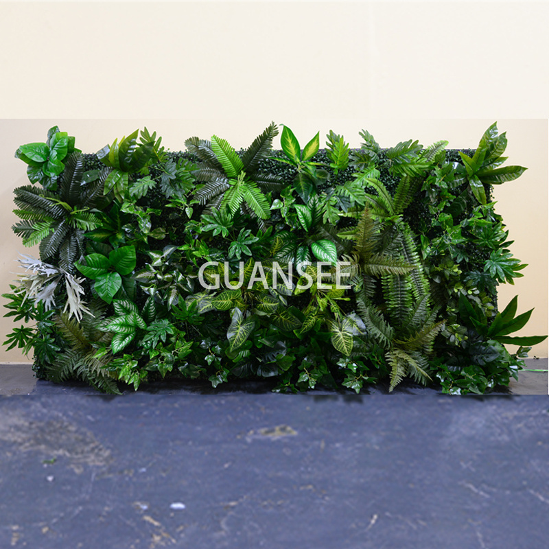  Kunstig grøn plante Baggrundsvæg 