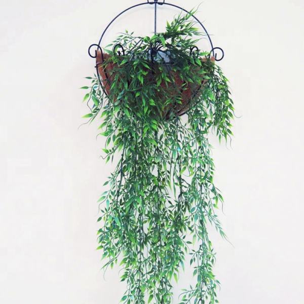 hot indoor wall hanging decor plastic leaves trailing money creepers plants artificial ivy vines for room