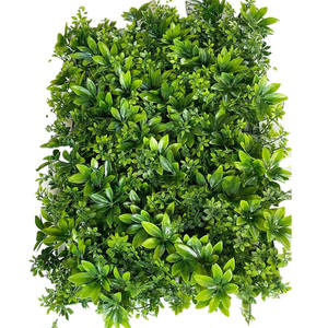 Decorarea peretelui plantelor de gazon artificial cu gazon simulat Decorarea peretelui din plastic cu plante verzi