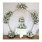 Artificial flower ball arch for wedding decoration arrangement white flower runners balls