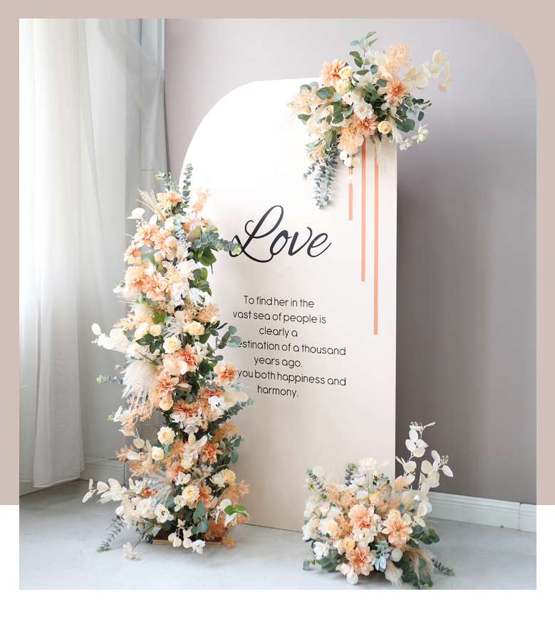  Kunstig blomsterkugle, silkebord, dekoration til bryllupscenter 