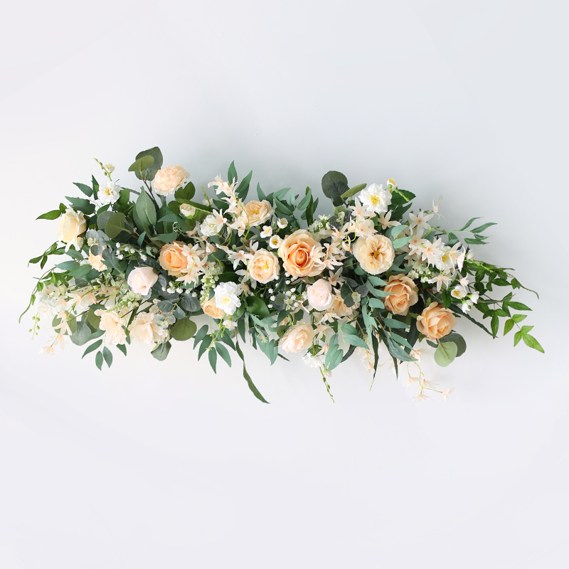  Mesterséges esküvői út vezet virágok Műselyem virággömb dekoráció 