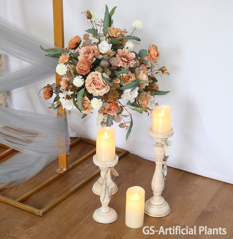  Adereços de casamento suporte de estrada de flores 