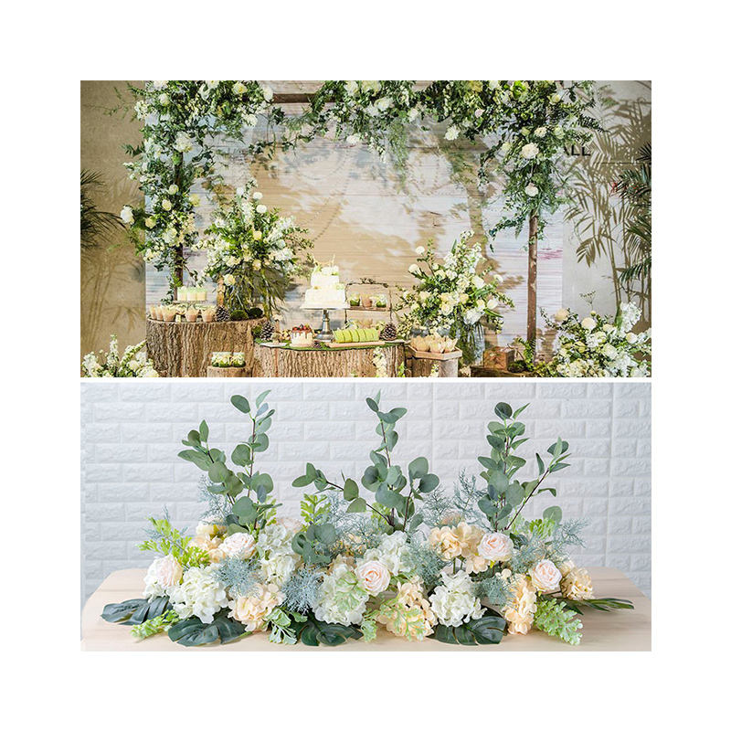 Dirbtinių gėlių rutulinis vestuvių dekoratyvinis girlianda Dirbtinių gėlių eilės stalo bėgikas