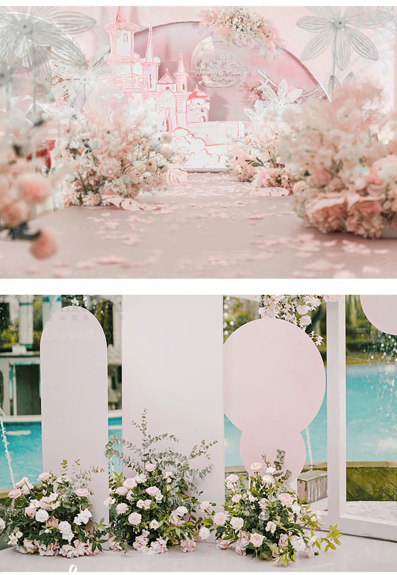  Künstliche Blumenreihe, dekorative Hochzeitsblumenläufer 