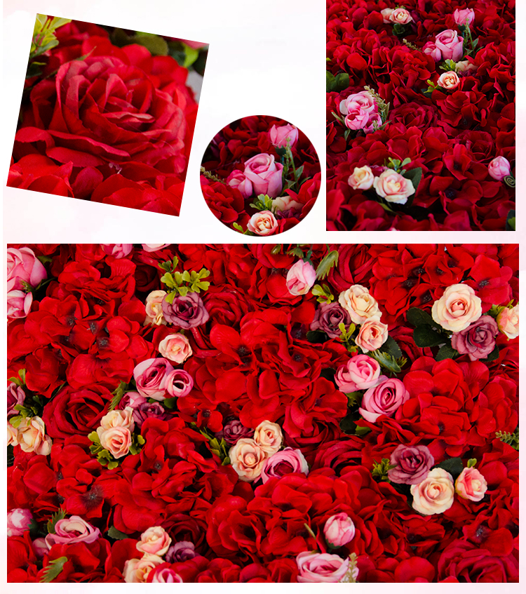  Dirbtinių gėlių bėgikų gėlių eilės Vestuvių dekoras 