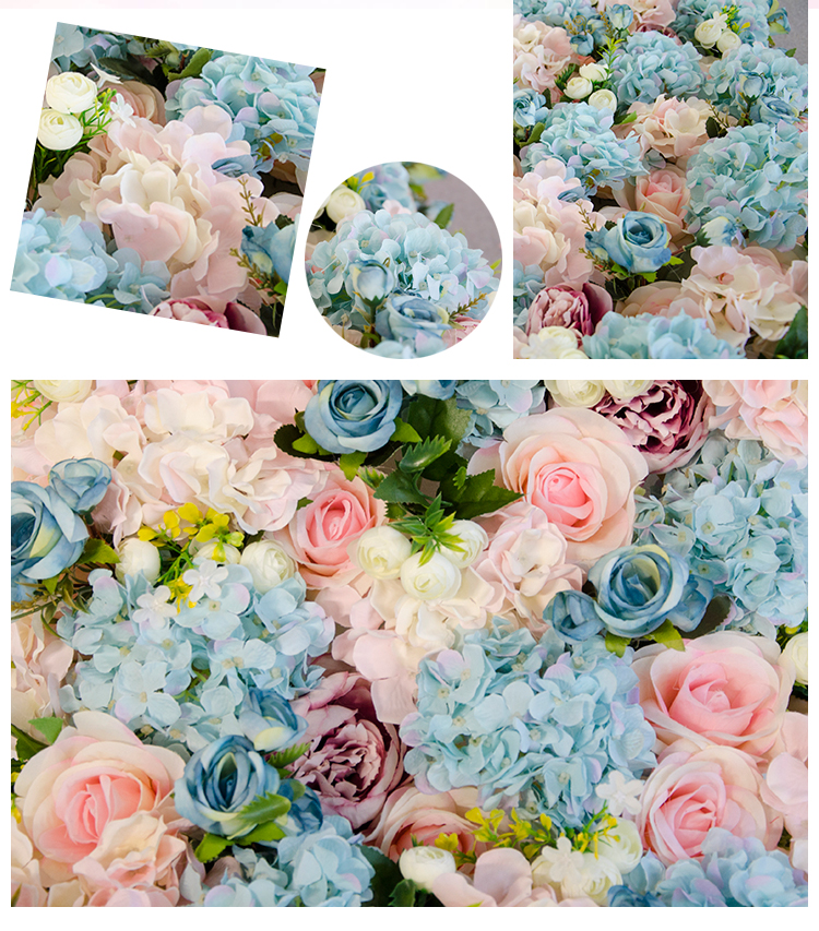  Τεχνητά λουλούδια runner λουλούδια σειρές Διακόσμηση γάμου 