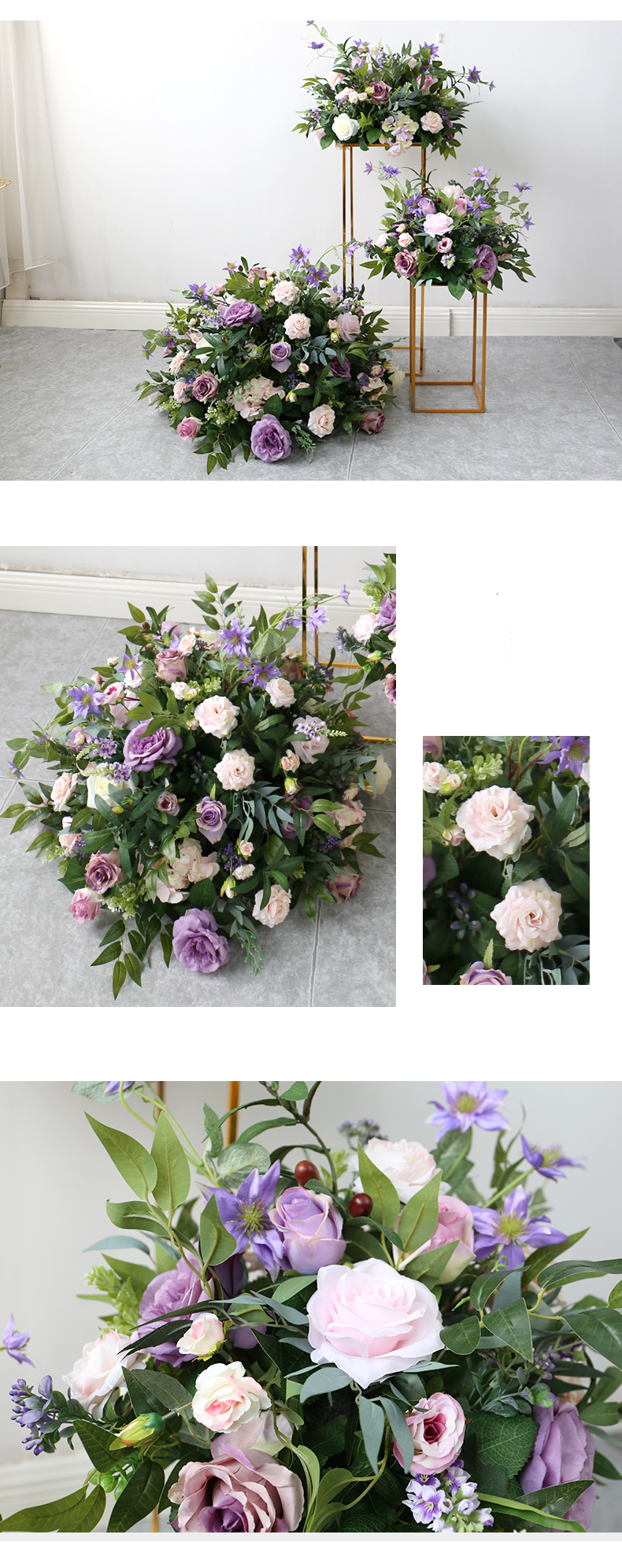  White Rose Road Lead Flower Ball Wedding Decorative 