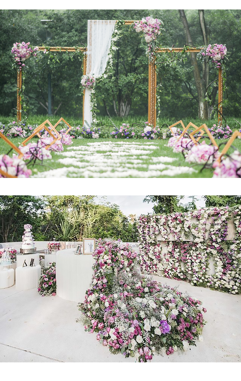  White Rose Road Lead Flower Ball Wedding Dekorasyon 